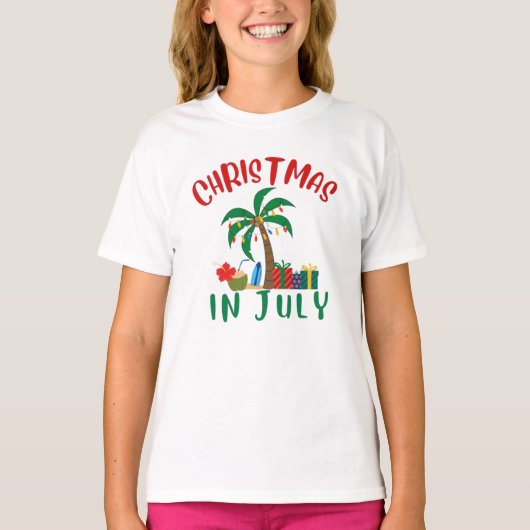 Kerstmis in juli t-shirt (Voorkant)