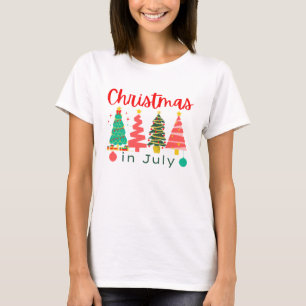 Kerstmis in juli t-shirt