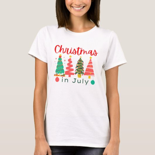 Kerstmis in juli t-shirt (Voorkant)