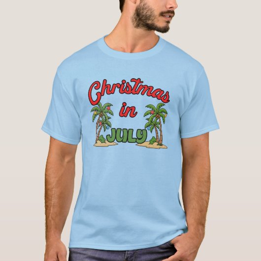 Kerstmis in juli t-shirt (Voorkant)