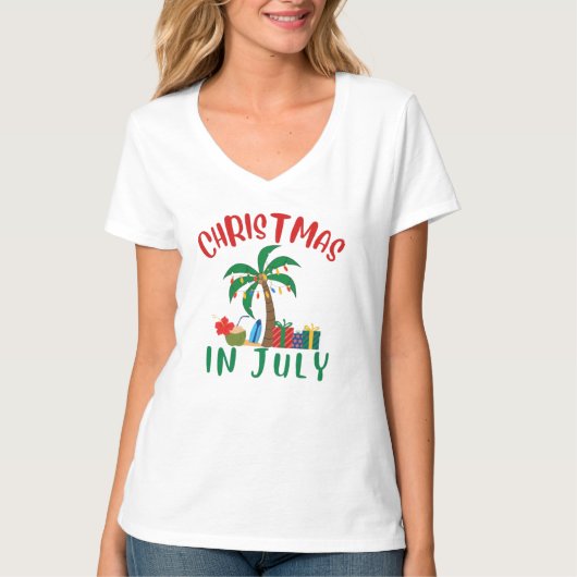 Kerstmis in juli t-shirt (Voorkant)