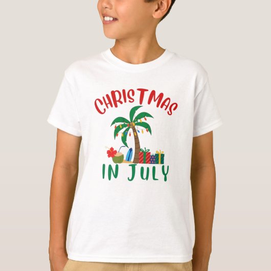 Kerstmis in juli t-shirt (Voorkant)