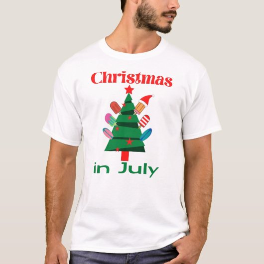 Kerstmis in juli t-shirt (Voorkant)