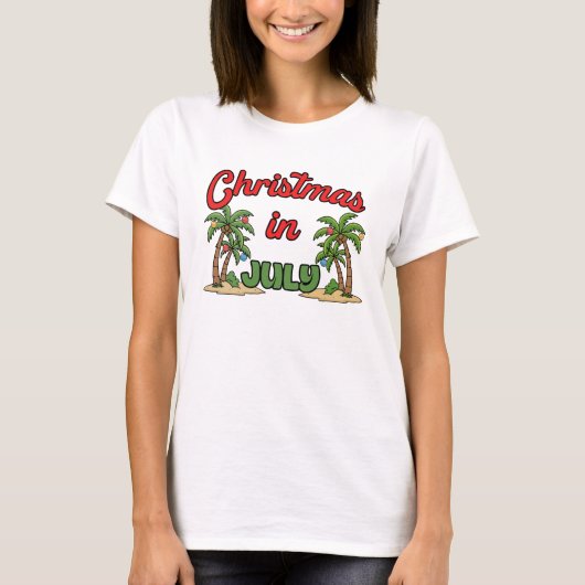 Kerstmis in juli t-shirt (Voorkant)
