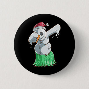 Kerstmis In Juli T-shirt Dabbing Sneeuwman Hawaïaa Ronde Button 5,7 Cm