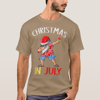 Kerstmis in juli T-shirt Funny Dabbing Santa Summe