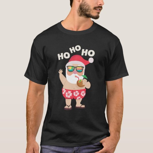 Kerstmis in juli T-shirt Funny Santa Summer Beach (Voorkant)