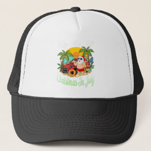 Kerstmis in juli T-shirt Funny Santa Summer Beach Trucker Pet