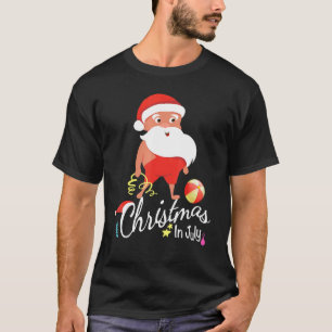 Kerstmis In Juli T-shirt Kerstman Zomer Strand Vak