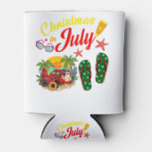 Kerstmis in juli t Shirt Summer Beach Vacking Blikjeskoeler (Voorkant)