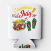 Kerstmis in juli t Shirt Summer Beach Vacking Blikjeskoeler (Achterkant)