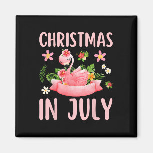 Kerstmis In Juli T-shirts Voor Vrouwen Roze Flamin Magneet