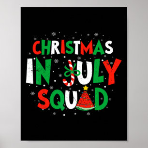 Kerstmis in juli-team Funny zomer vakantie mannen Poster