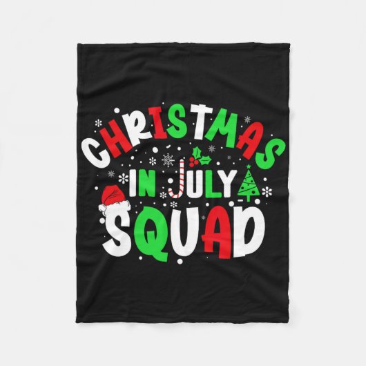 Kerstmis In Juli Team Grappige Kerst Zomer Mannen Fleece Deken (Voorkant)