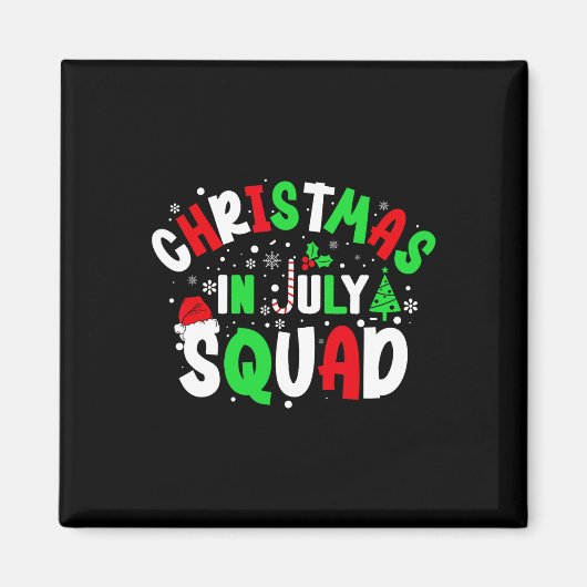Kerstmis In Juli Team Grappige Kerst Zomer Mannen Magneet (Voorkant)