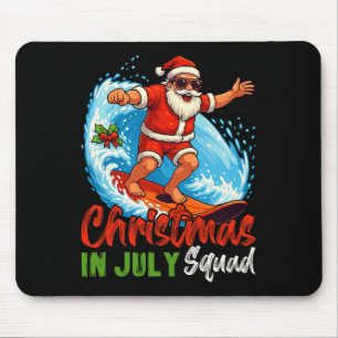 Kerstmis In Juli Team Santa Claus Surft Zomer Muismat