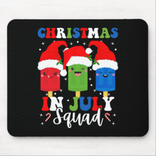 Kerstmis In Juli Team Santa Hoeden Ijslolly's Xmas Muismat