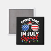 Kerstmis In Juli Team Zomer Strand Hawaï Kerstman Magneet (Voorkant / Achterkant)