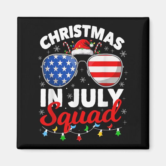 Kerstmis In Juli Team Zomer Strand Hawaï Kerstman Magneet (Voorkant)