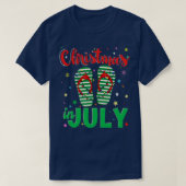 Kerstmis in juli Teenslippers Funny Beach Summer T-shirt (Design voorkant)