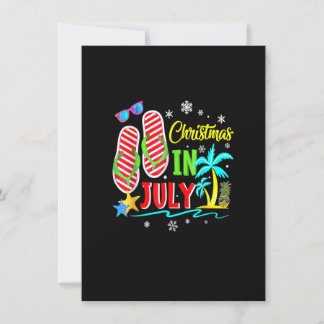Kerstmis in juli Teenslippers Funny Beach Summer V Kaart