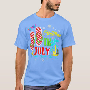 Kerstmis in juli Teenslippers Funny Beach Summer V T-shirt