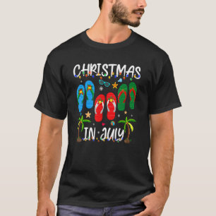 Kerstmis in juli Teenslippers Summer Vacking Vibes T-shirt