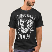 Kerstmis in juli Teenslippers vakantie T-shirt (Voorkant)