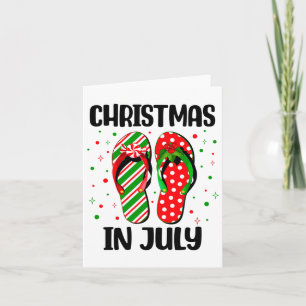 Kerstmis in juli Teenslippers zomervakantie Kaart