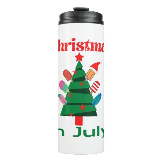 Kerstmis in juli thermosbeker (Voorkant)