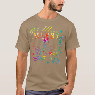 Kerstmis in juli Tie Dye Merry BeachMas Summer Va T-shirt
