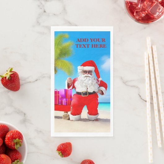 Kerstmis in juli tijdens de zomervakantie servet (Insitu)