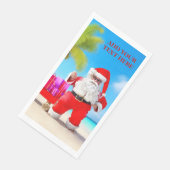 Kerstmis in juli tijdens de zomervakantie servet (Hoek)