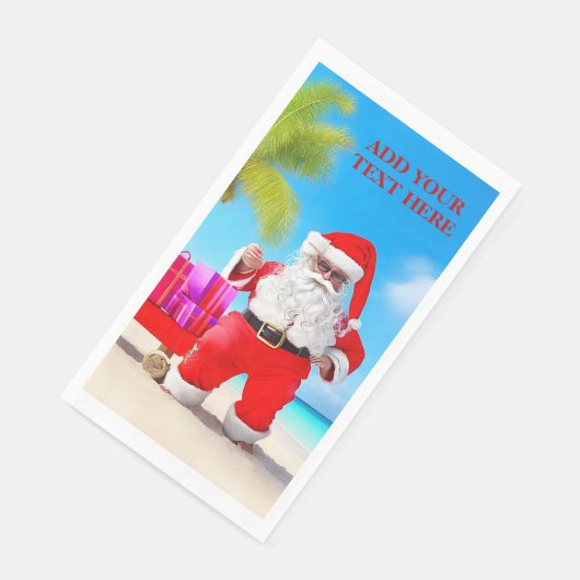Kerstmis in juli tijdens de zomervakantie servet (Hoek)