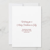 Kerstmis in juli Tropisch strand Feestdagenkaart (Achterkant)