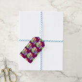 Kerstmis in juli Tropisch strandontwerp met Kerstm Cadeaulabel (Met Touw)