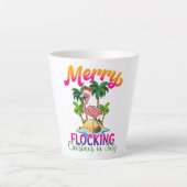 Kerstmis in juli | Tropische Flamingo Latte Mok (Voorkant)