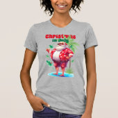 Kerstmis in juli-Tropische Kerst-Grappige Zomer T-shirt (Voorkant)