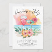 Kerstmis in juli Tropische zomervakantie Kaart (Voorkant)