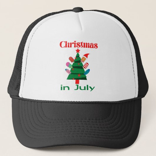 Kerstmis in juli trucker pet (Voorkant)