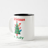 Kerstmis in juli tweekleurige koffiemok (Voorkant links)