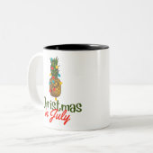 Kerstmis in juli tweekleurige koffiemok (Voorkant links)