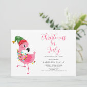 Kerstmis in juli uitnodiging (Staand voorkant)