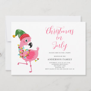 Kerstmis in juli uitnodiging