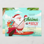Kerstmis in juli Uitnodiging (Voorkant / Achterkant)