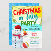 Kerstmis in juli uitnodiging (Voorkant / Achterkant)