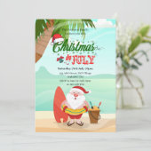Kerstmis in juli Uitnodiging (Staand voorkant)