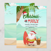 Kerstmis in juli Uitnodiging (Voorkant / Achterkant)