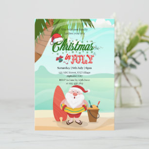 Kerstmis in juli Uitnodiging
