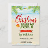 Kerstmis in juli uitnodiging (Voorkant)
